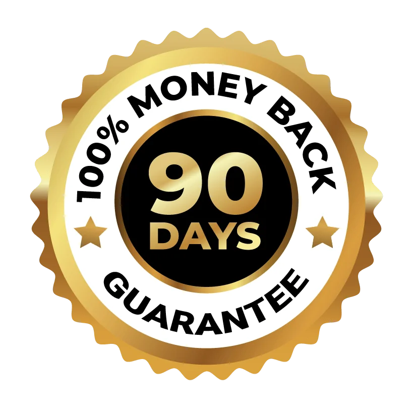 Audifort 90-day money-back guarantee seal from the seller
